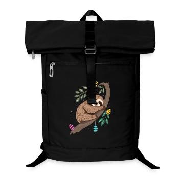 Easter Sloth with Easter Eggs - Laptop Backpack - black - Front