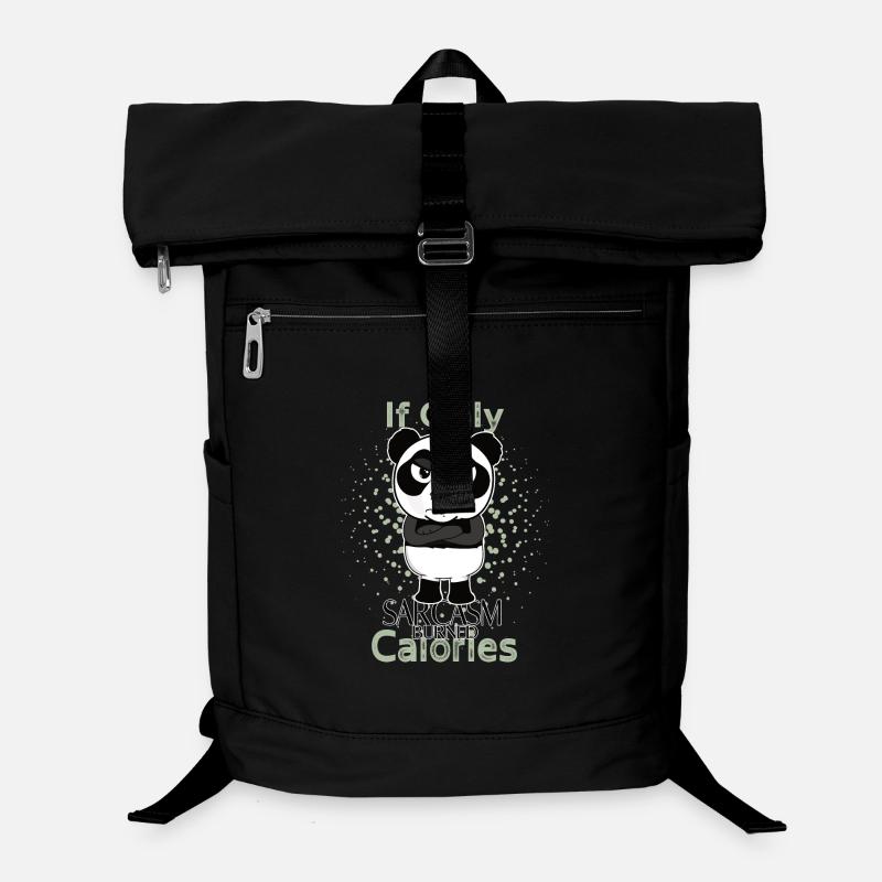 Sarcasm burned calories funny panda Laptop-Rucksack 
