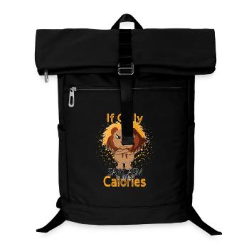 Sarcasme brûlé des calories, lion drôle. - Sac à dos ordinateur - noir - Devant