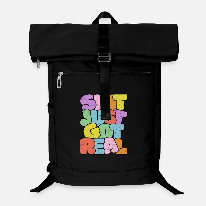 Helles buntes Slang-Typografie-Design Laptop-Rucksack 