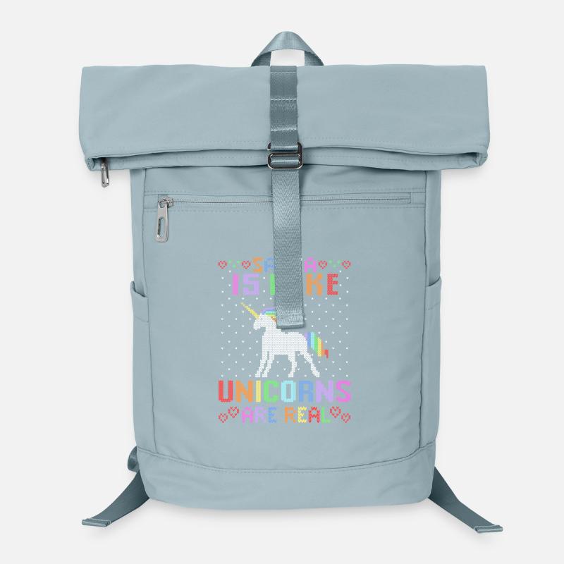 Le Père Noël licorne moche du pull de Noël est faux Sac à dos ordinateur