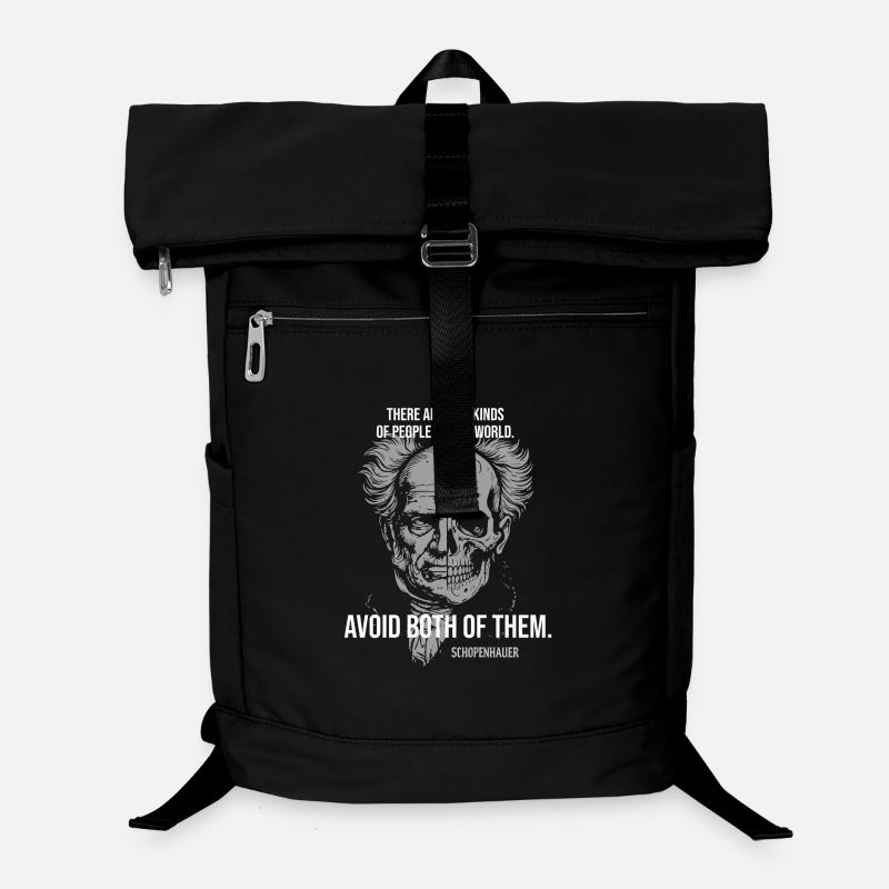 Schopenhauer Skull with Quote on Human Nature Laptop Backpack