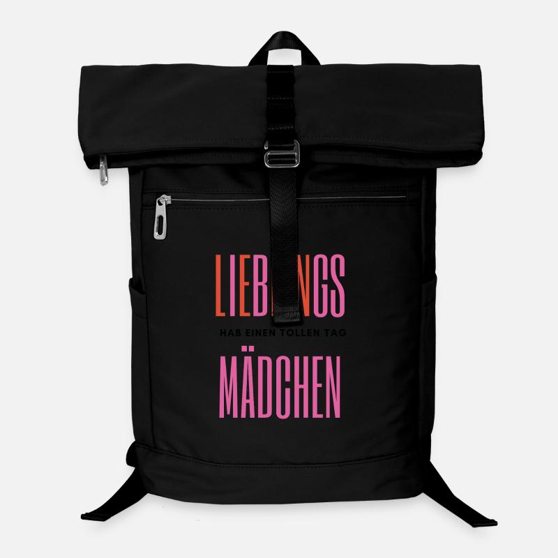 Lieblingsmädchen – Romantisches Typografie Laptop-Rucksack 