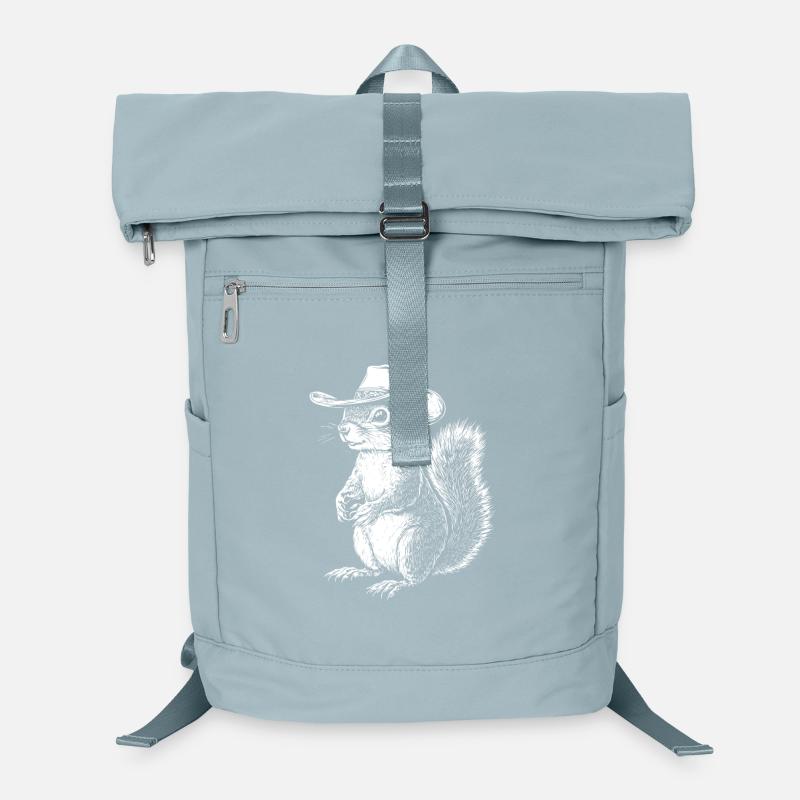 Squirrel Cowboy Hat Western Laptop Backpack
