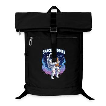 Space Buddies Katzenastronaut - Laptop-Rucksack  - Schwarz - Vorne