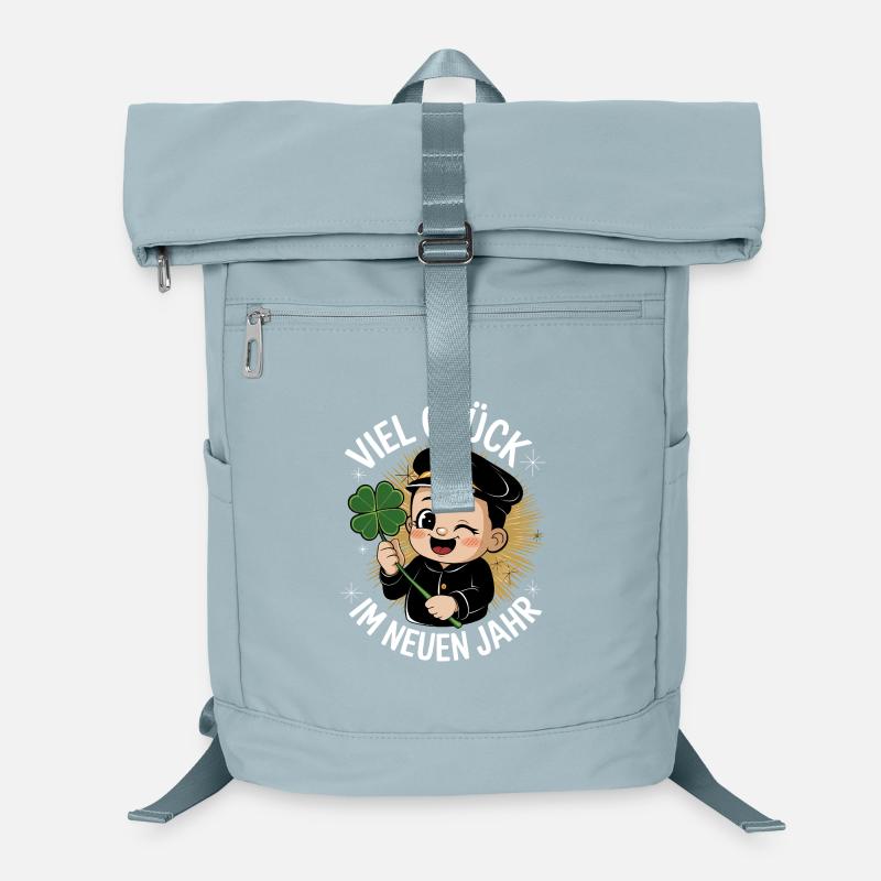 Glück Neujahr Schornsteinfeger Kleeblatt Silvester Laptop-Rucksack 