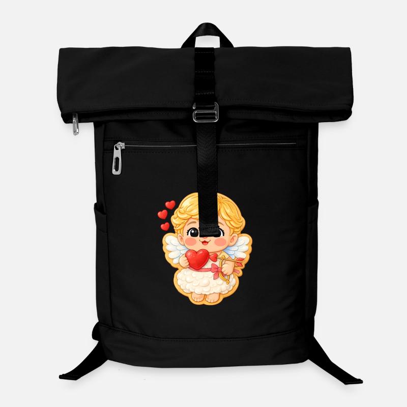 Keks Motiv süßer Valentinsengel mit Herz  Laptop-Rucksack 