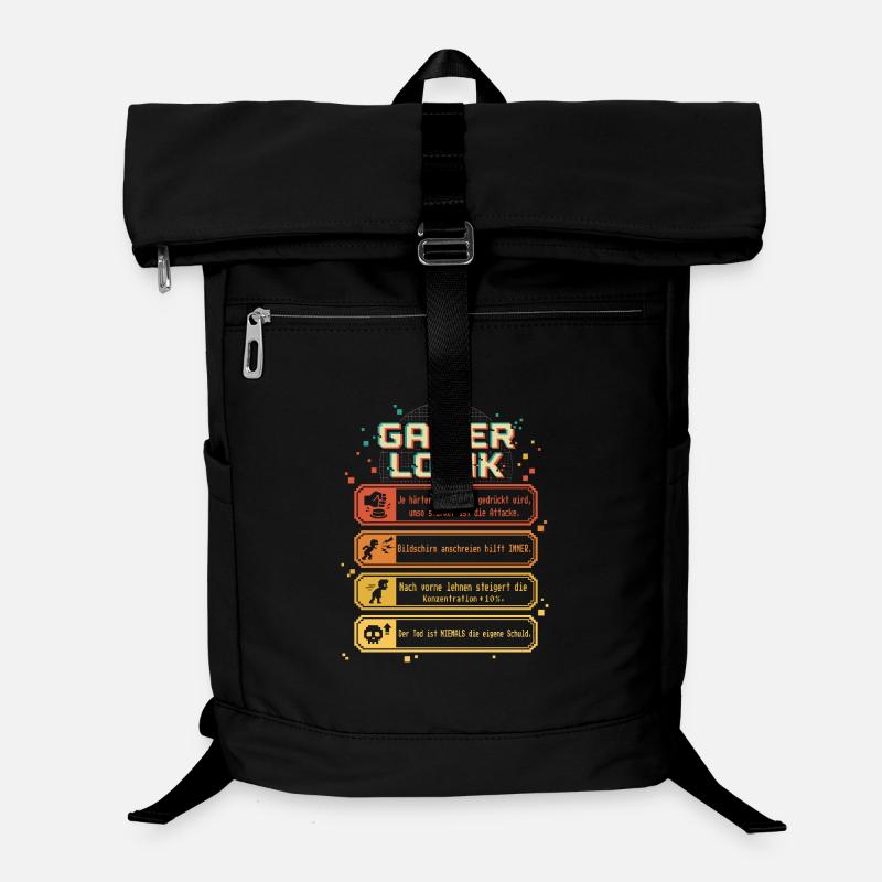 Gamer Logic Design Jeu Drôle Rétro Pixel Sac à dos ordinateur