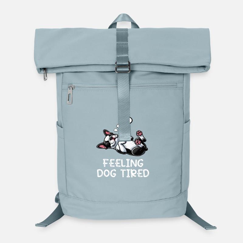 Feeling Dog Tired Boston Terrier Bostie Owner Laptop Backpack