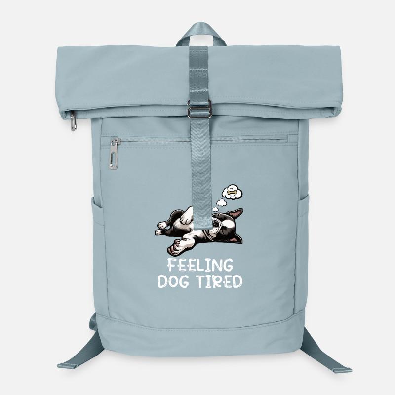 Feeling Dog Tired Boston Terrier Bostie Owner Laptop Backpack