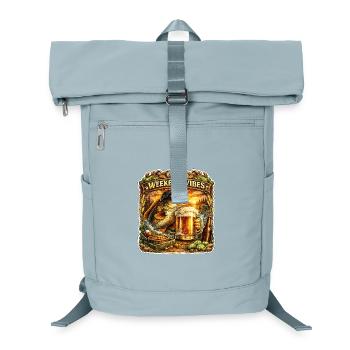 Wochenendstimmung – Lustiges Karpfenfischen-Bierdesign - Laptop-Rucksack  - Eisblau - Vorne