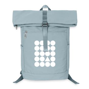 Geometrischer Rasterdreieckakzent - Laptop-Rucksack  - Eisblau - Vorne