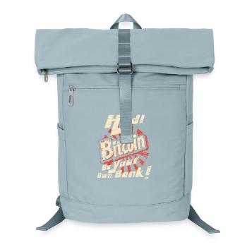 Orange Bitcoin HODL Vintage - Laptop-Rucksack  - Eisblau - Vorne