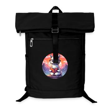 Alpaga bien lu avant le lever du soleil - Sac à dos ordinateur - noir - Devant