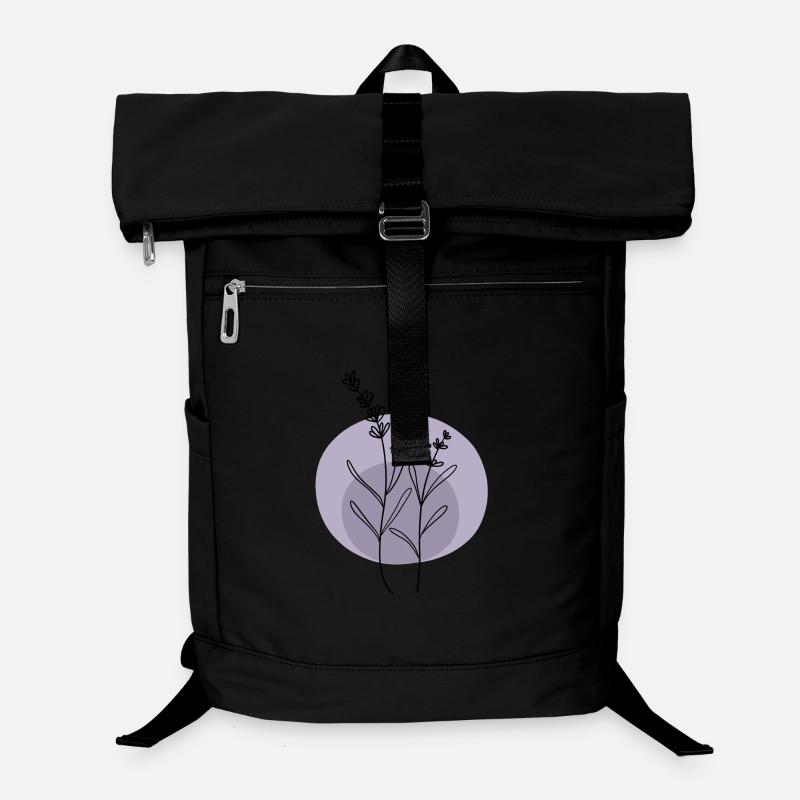 Lavender black purple Laptop Backpack