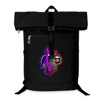 Zeitreisende Schildkröte - Laptop-Rucksack  - Schwarz - Vorne