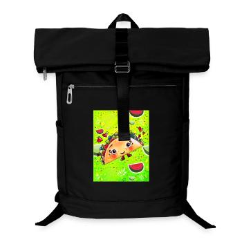Fröhlicher Taco - Laptop-Rucksack  - Schwarz - Vorne
