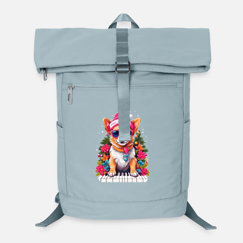 Dog with Piano Laptop Backpack