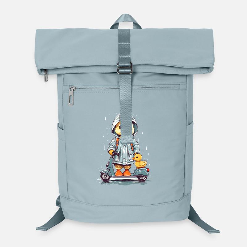 Süße Ente mit Roller Laptop-Rucksack 