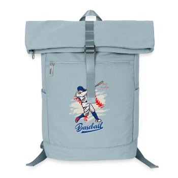 Dynamic Baseball Swing Illustration - Laptop Backpack - ice blue - Front