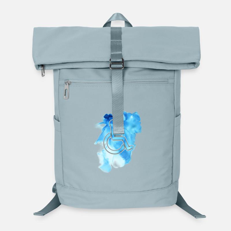 Rollstuhlsymbol mit blauem Hintergrund # Laptop-Rucksack 