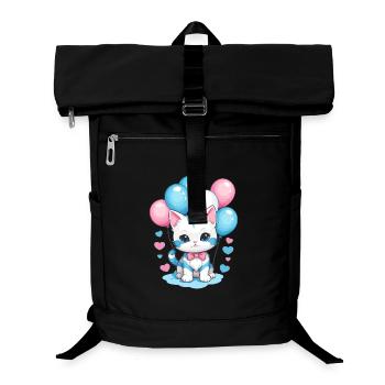 Cute Baby Cat - Laptop Backpack - black - Front