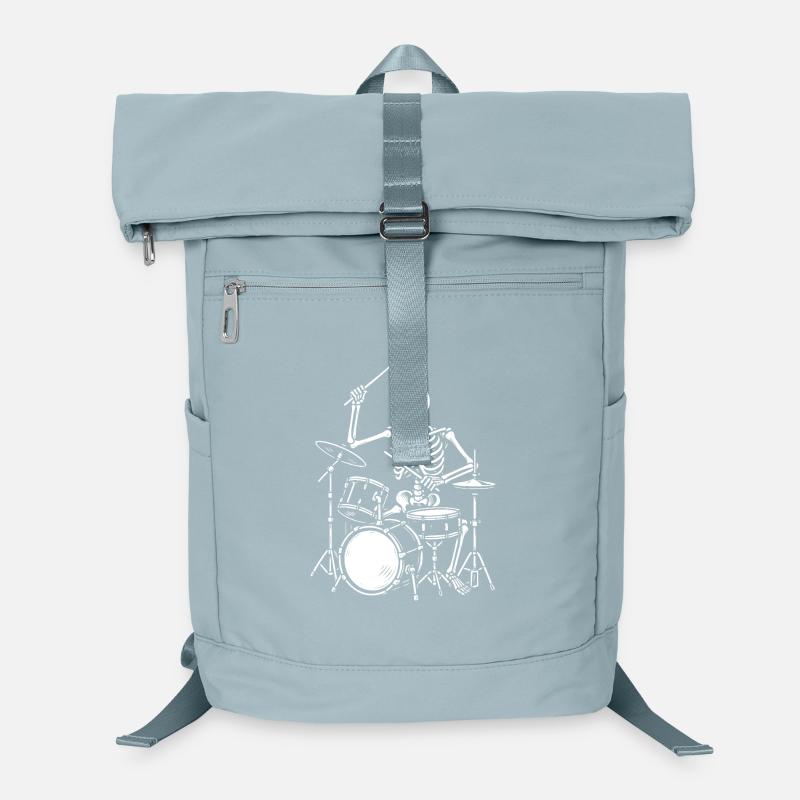 Skelett spielt Schlagzeug Artwork Laptop-Rucksack 