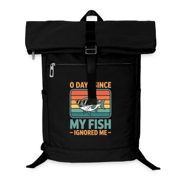 0 Days Since My Fish Ignored Me Fish Lover - Laptop Backpack - black - Front