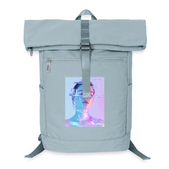 Irisierende Glitch Frau - Laptop-Rucksack  - Eisblau - Vorne