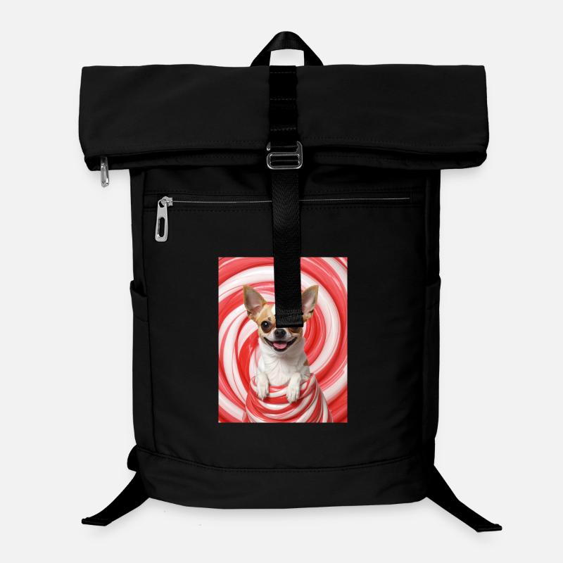 Chihuahua dans un tourbillon de bonbons Sac à dos ordinateur