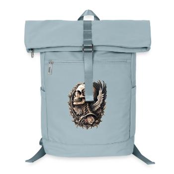 Barock Totenkopf Flügel Blumen Vintage Gothic - Laptop-Rucksack  - Eisblau - Vorne