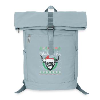 Christmas Cow - Moh ho ho - Dairy Farmer - Laptop Backpack - ice blue - Front