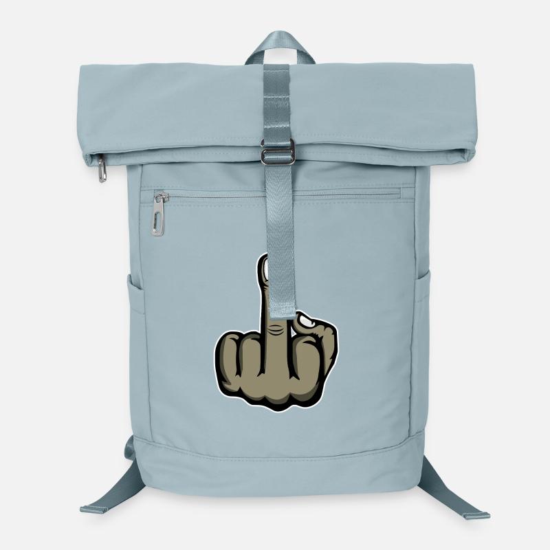 Mittelfinger Grafik Sticker Laptop-Rucksack 