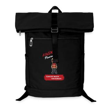 Children's Firefighter Hero Motif - Laptop Backpack - black - Front