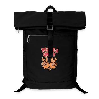 Paix et unité Main Signes de paix - Sac à dos ordinateur - noir - Devant