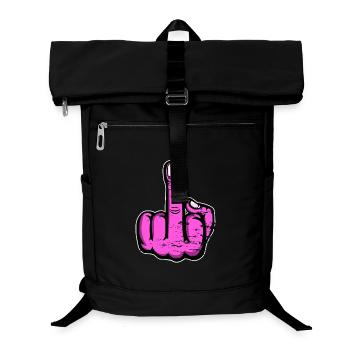 Mittelfinger Stinkefinger Fuck You Design - Laptop-Rucksack  - Schwarz - Vorne
