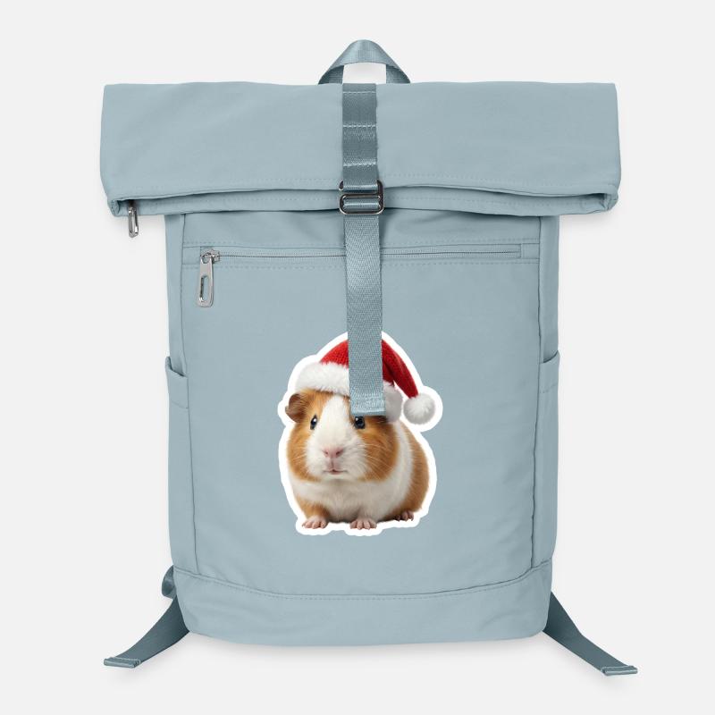 Petit chapeau de Noël en forme de cochon d’Inde mignon Sac à dos ordinateur