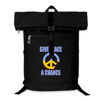 Give Peace a Chance – Ukraine Peace Symbol Art Now - Laptop Backpack - black - Front