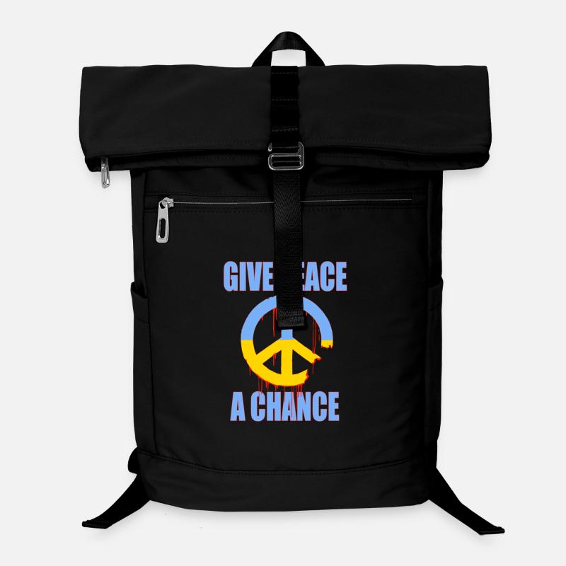 Give Peace a Chance – Ukraine Peace Symbol Art Now Laptop Backpack