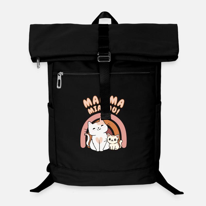 Mamma Meow - Mama Cat and Her Kitten Laptop Backpack