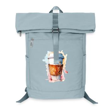 Watercolor ToGo Coffee - Laptop Backpack - ice blue - Front