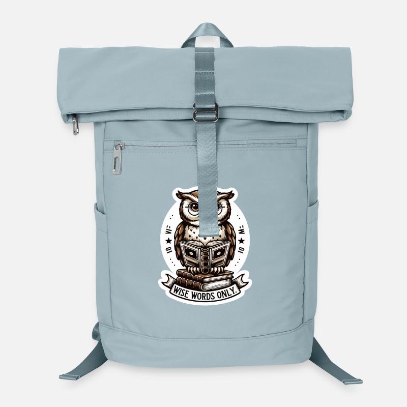 Weise Eule liest Buch Laptop-Rucksack 