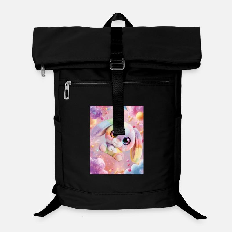 Regenbogen Kuschelhase im Zauberraum Laptop-Rucksack 