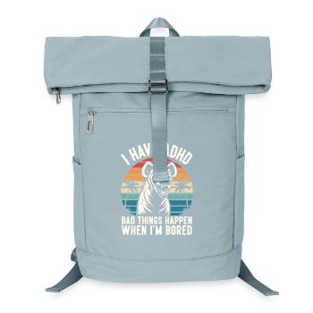 ADHS Humor Hyäne – Wenn mir langweilig wird eskali - Laptop-Rucksack  - Eisblau - Vorne