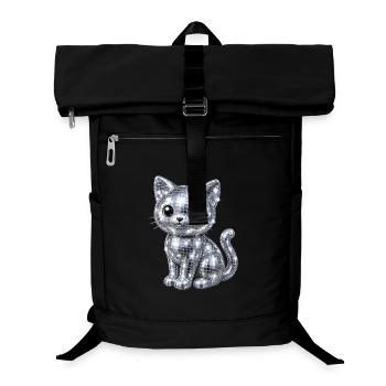 Paillettes disco pour chat - Sac à dos ordinateur - noir - Devant