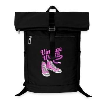 Pink vintage sneakers - Laptop Backpack - black - Front