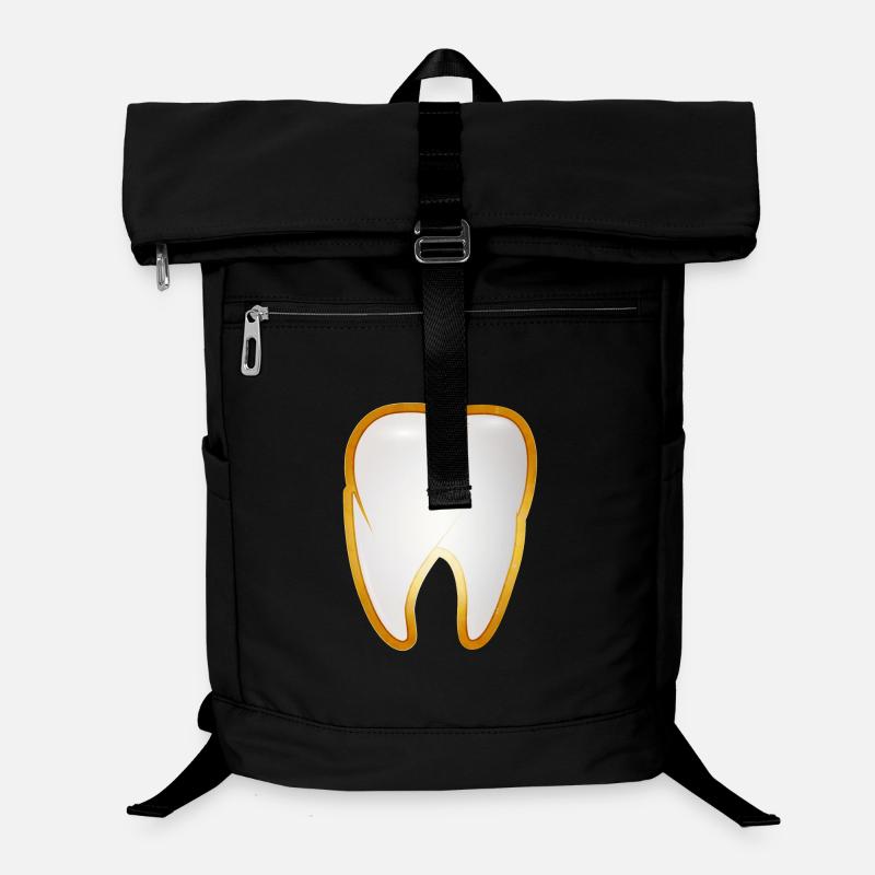 Une dent dans le cadre doré style de dent d’or Sac à dos ordinateur