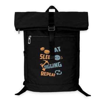 Eating, sleeping, digging, repeating - Laptop Backpack - black - Front