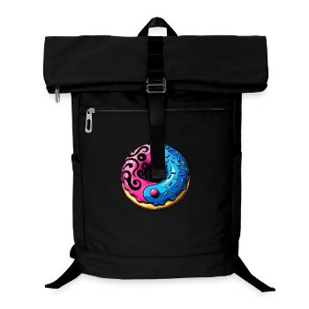 Yin Yang Donut Illustration - Laptop-Rucksack  - Schwarz - Vorne