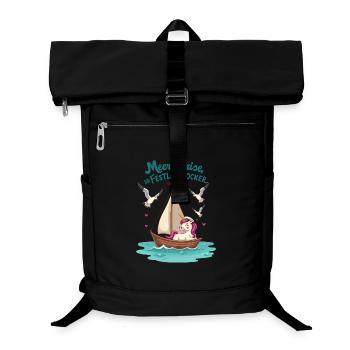 Segel Einhorn Ahoi ! - Laptop-Rucksack  - Schwarz - Vorne